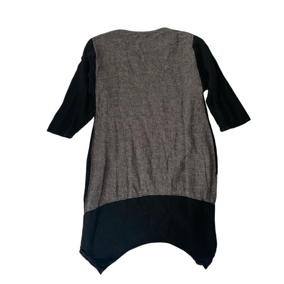 Khangura Lagenlook Linen Rayon Hippie Tunic Dress 3/4 Sleeves‎ Size Medium - Picture 2 of 7